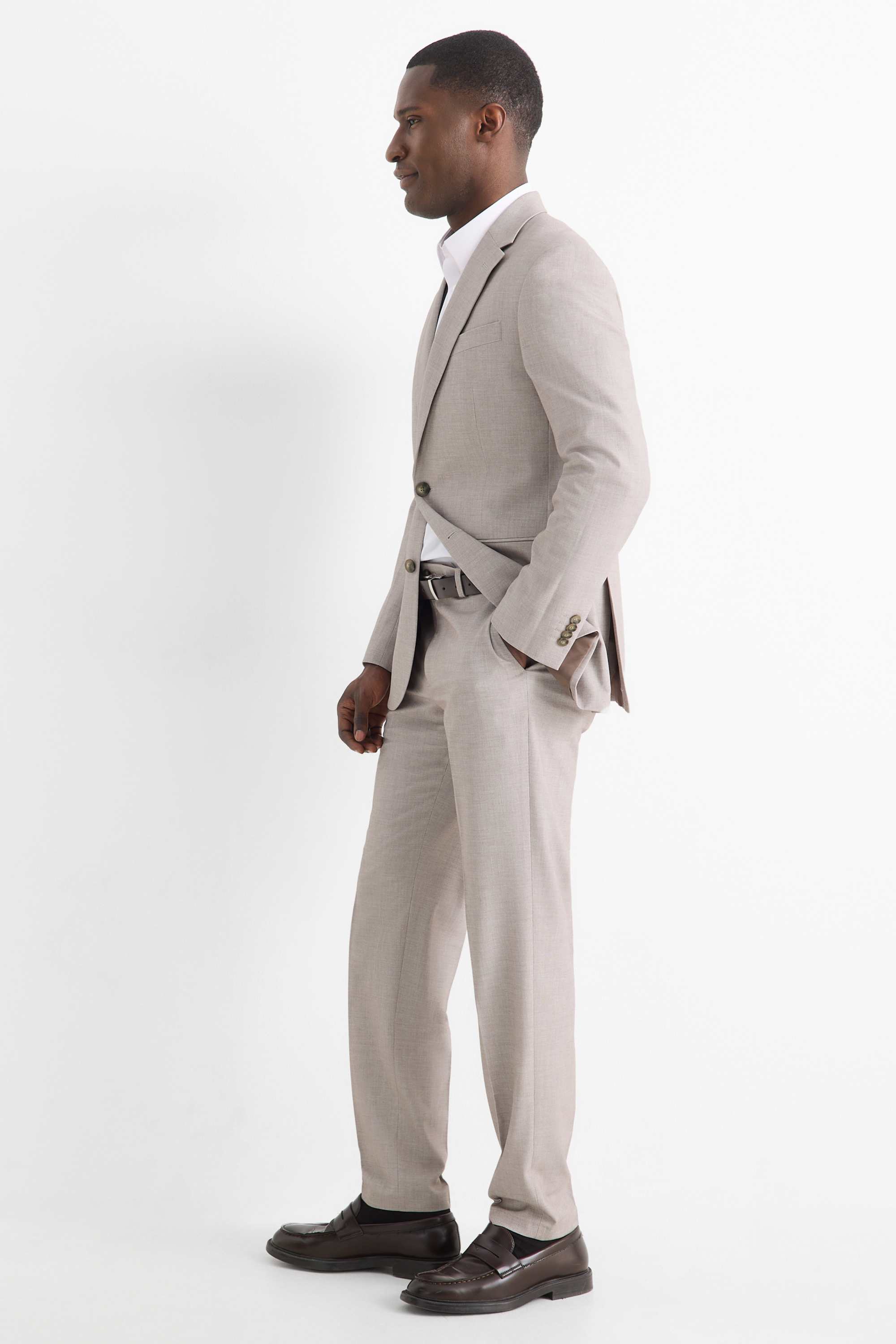 Mix & match suit trousers - regular fit - Flex beige