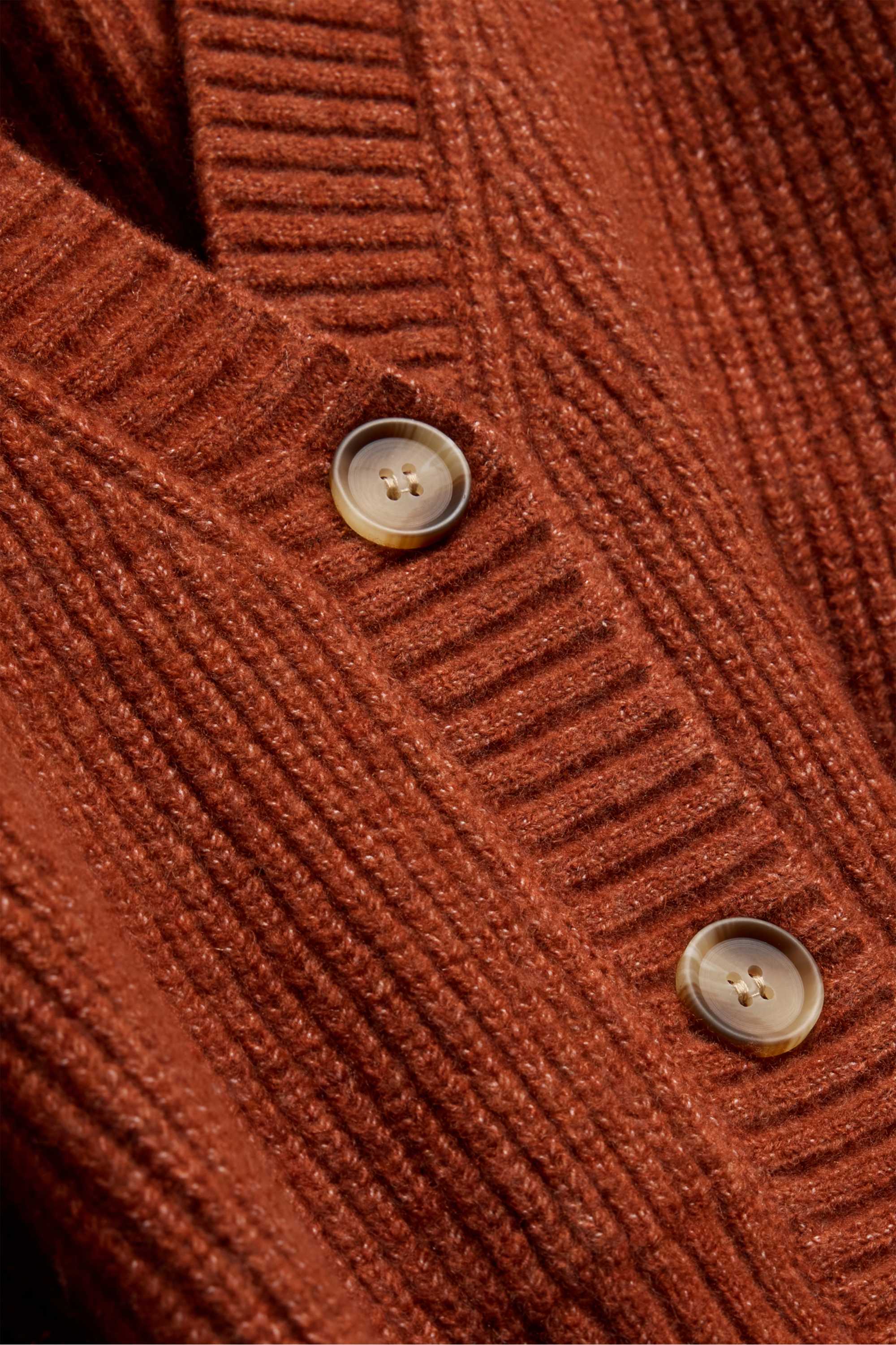 Cardigan - ribbed orange