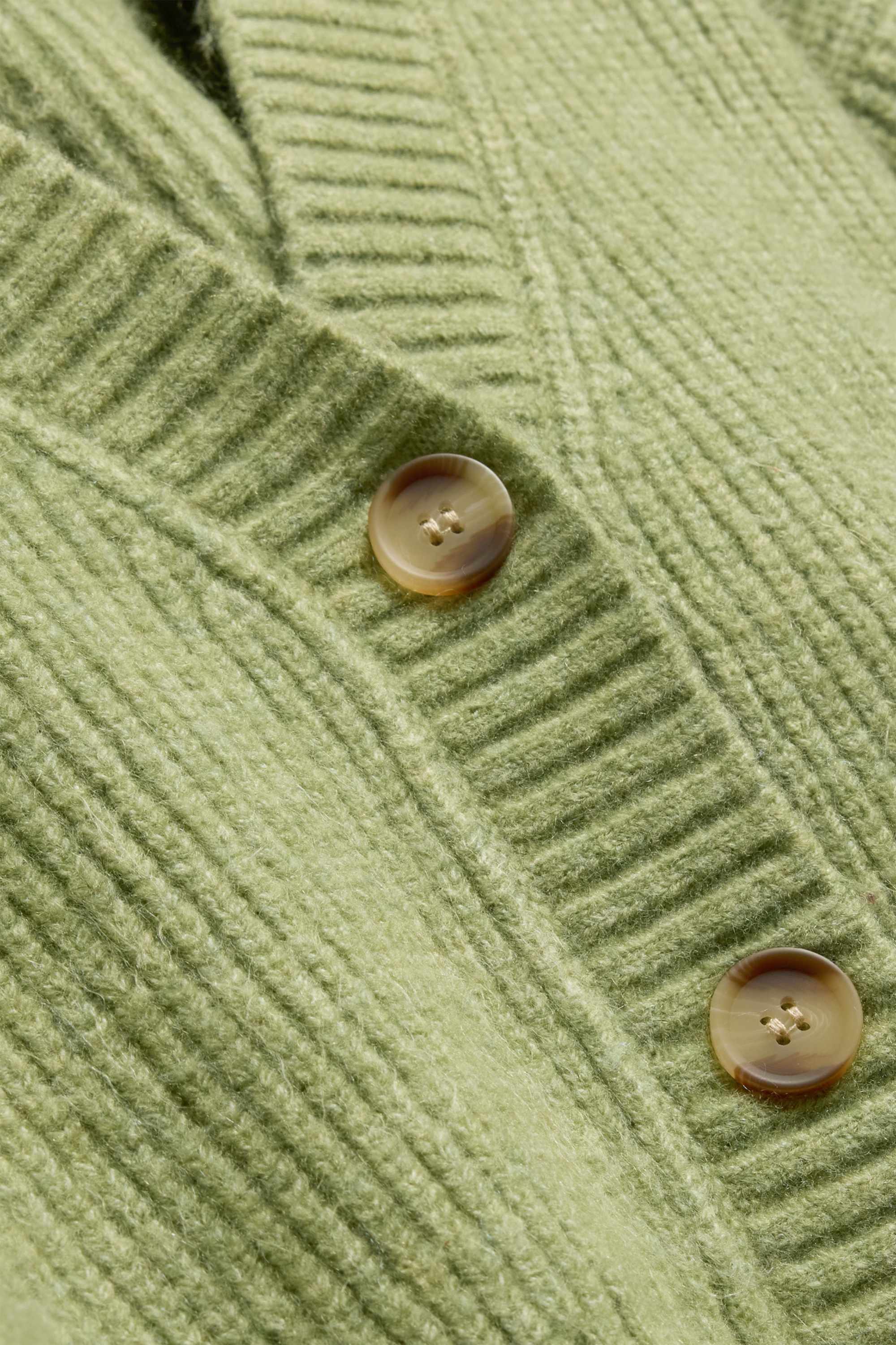 Cardigan - ribbed green