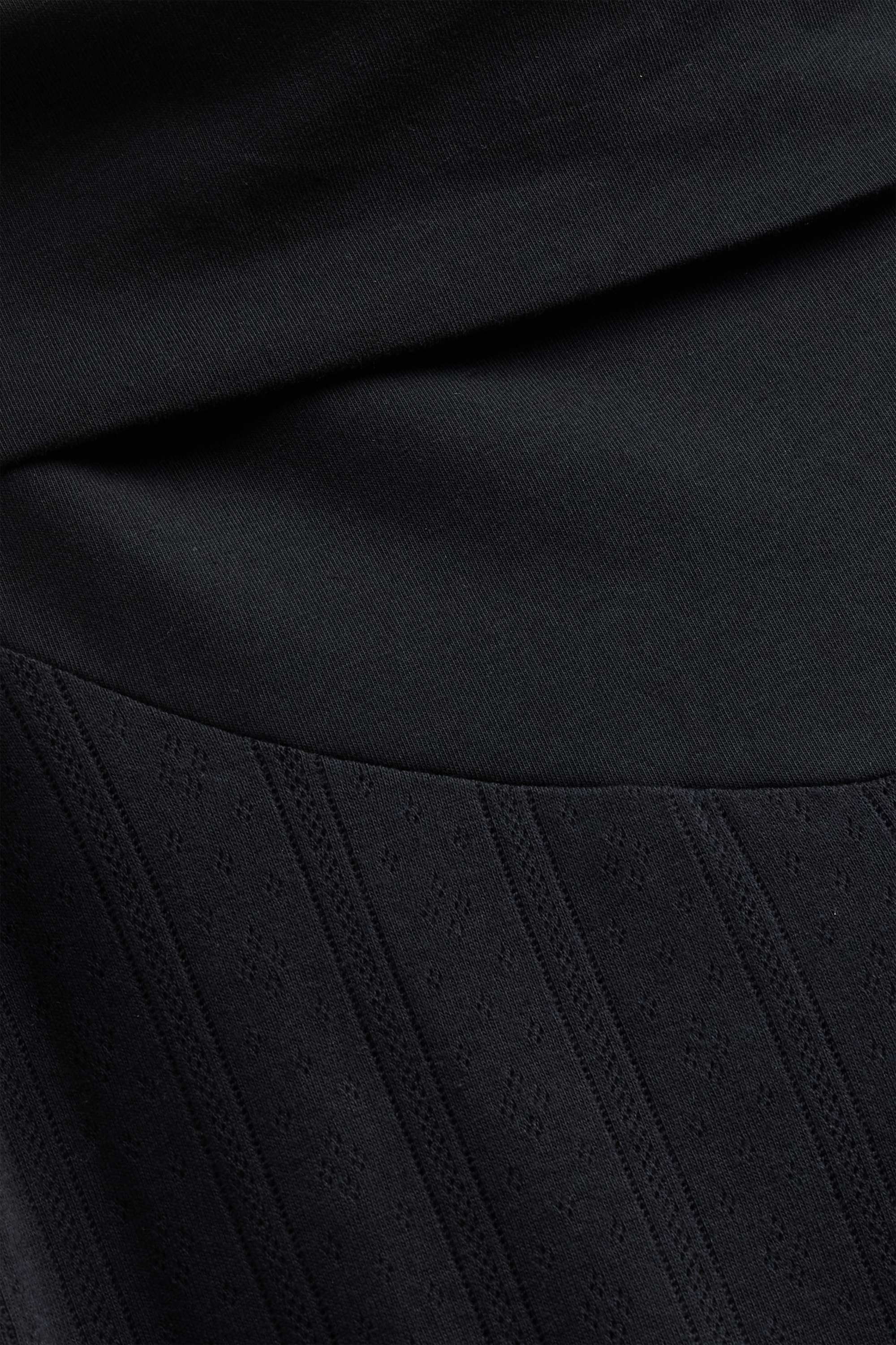 Pointelle maternity pyjama bottoms black