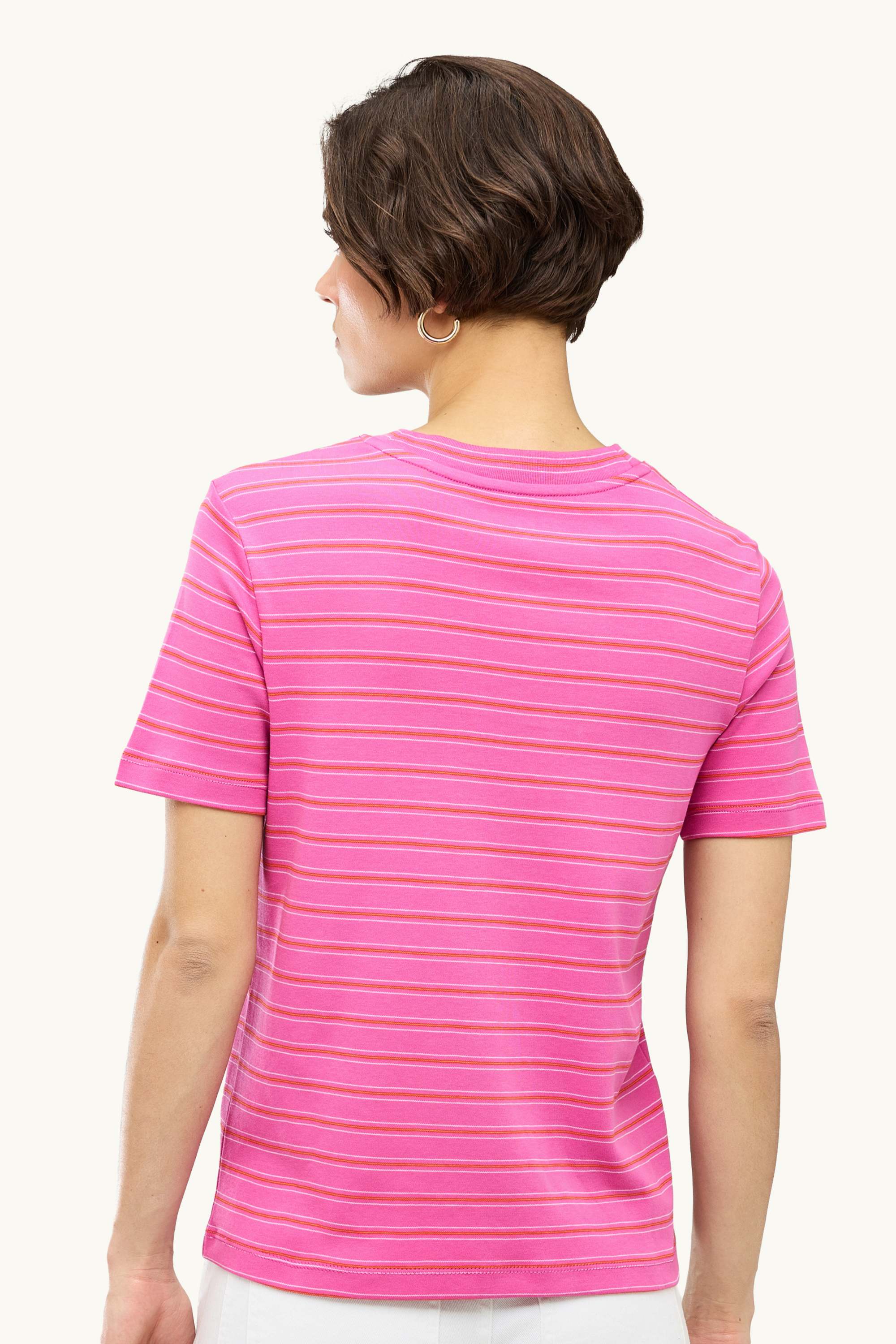 T-shirt - regular fit - striped pink
