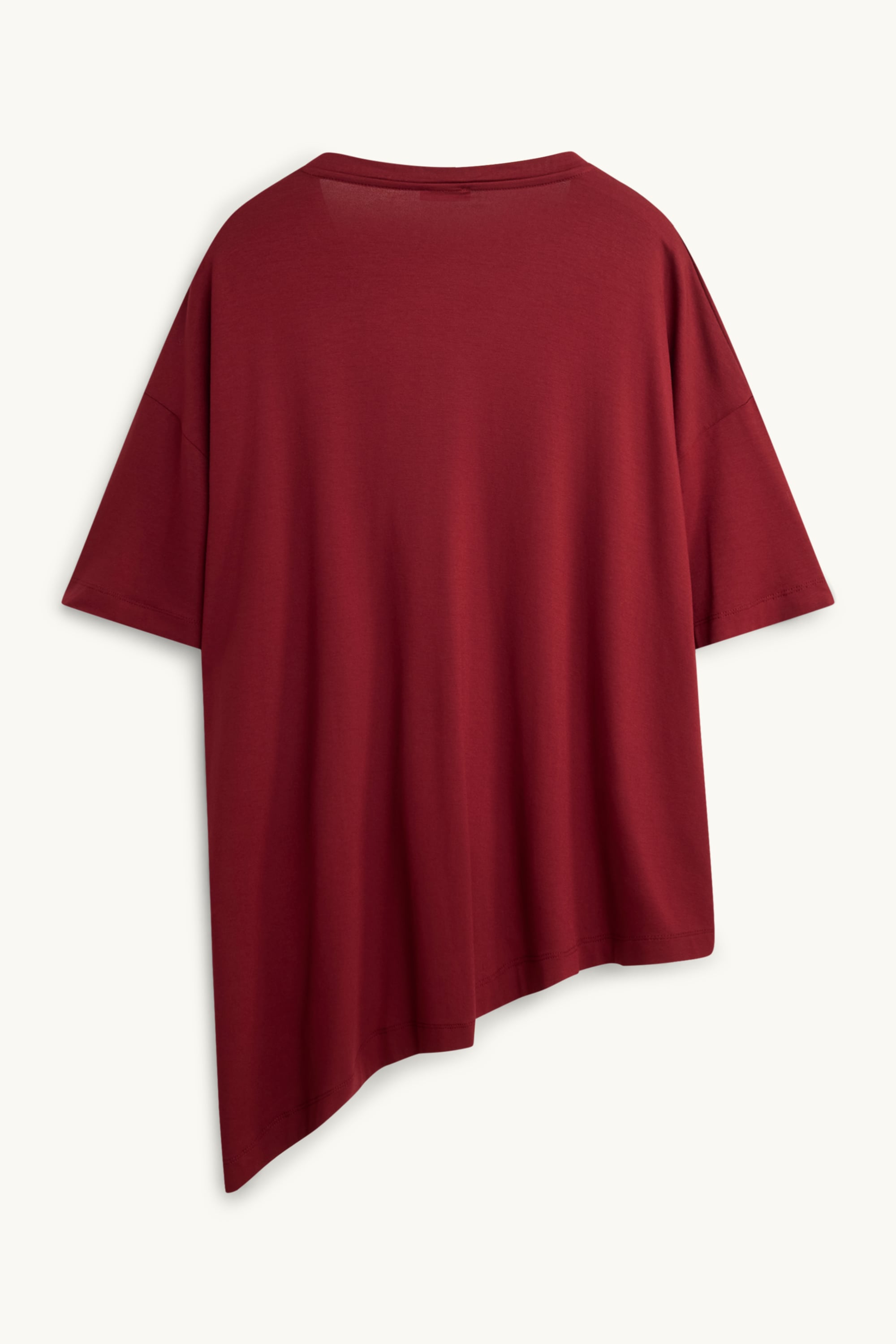 V-neck T-shirt - relaxed fit dark red
