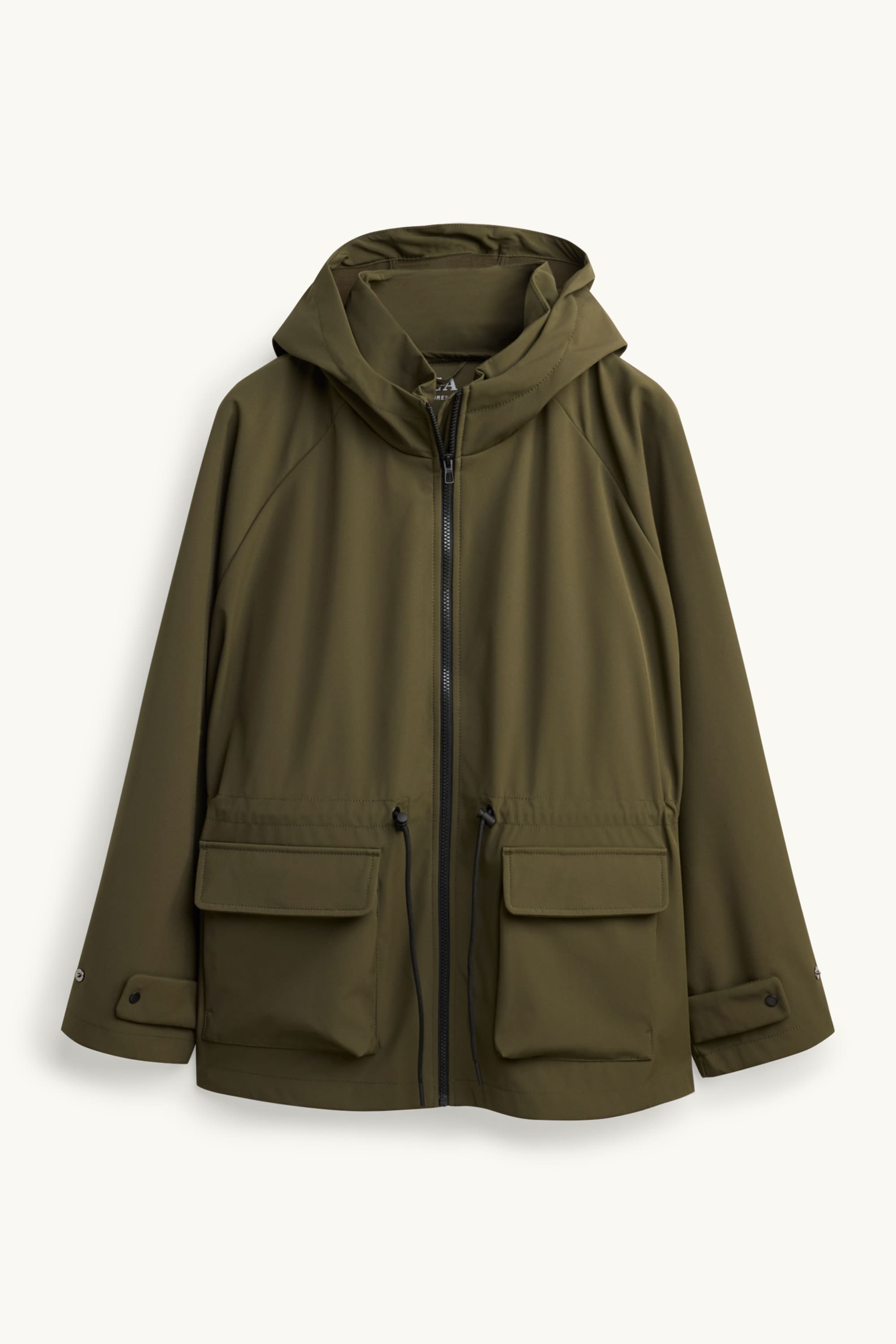Softshell jacket with hood - water-repellent - 4 Way Stretch dark green