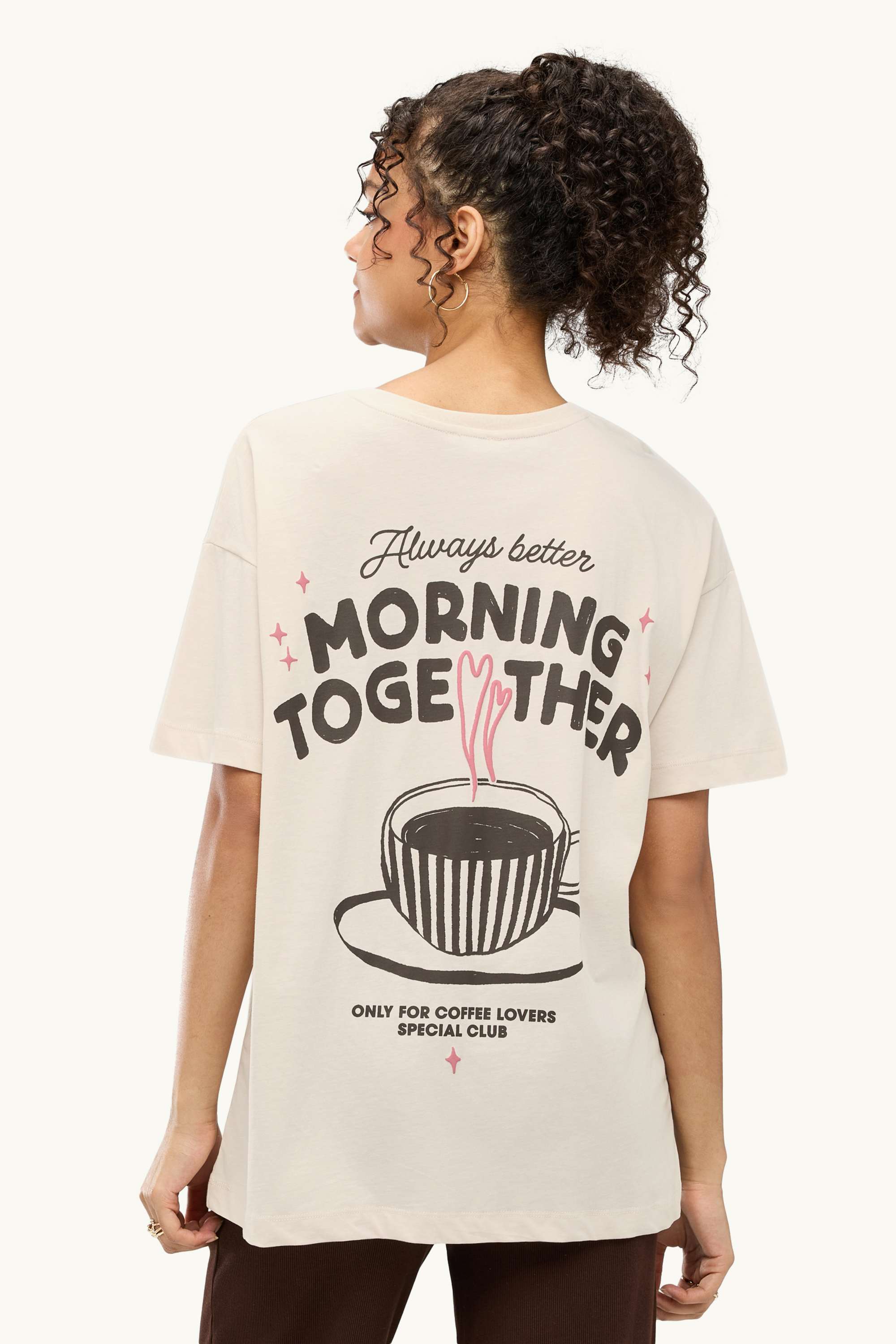 T-shirt - oversized beige