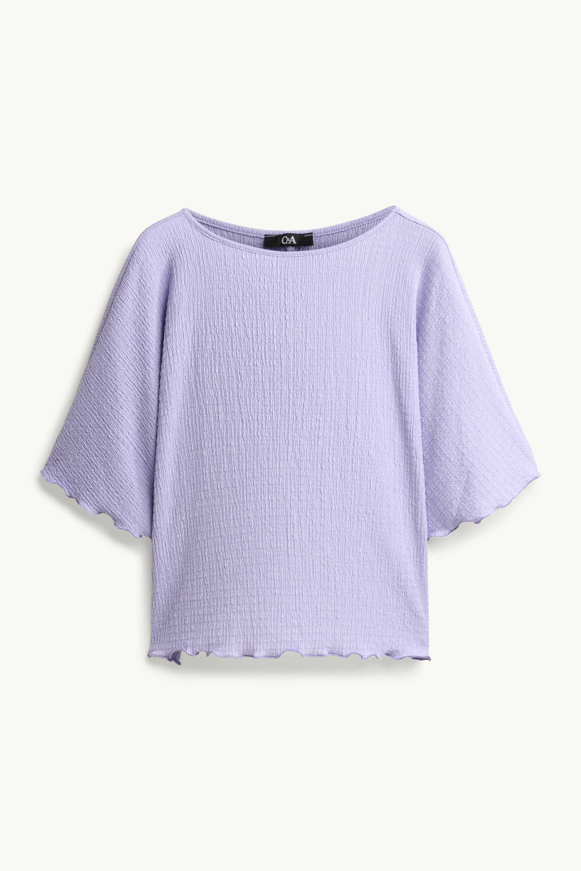 T-shirt - regular fit - smocked lilac