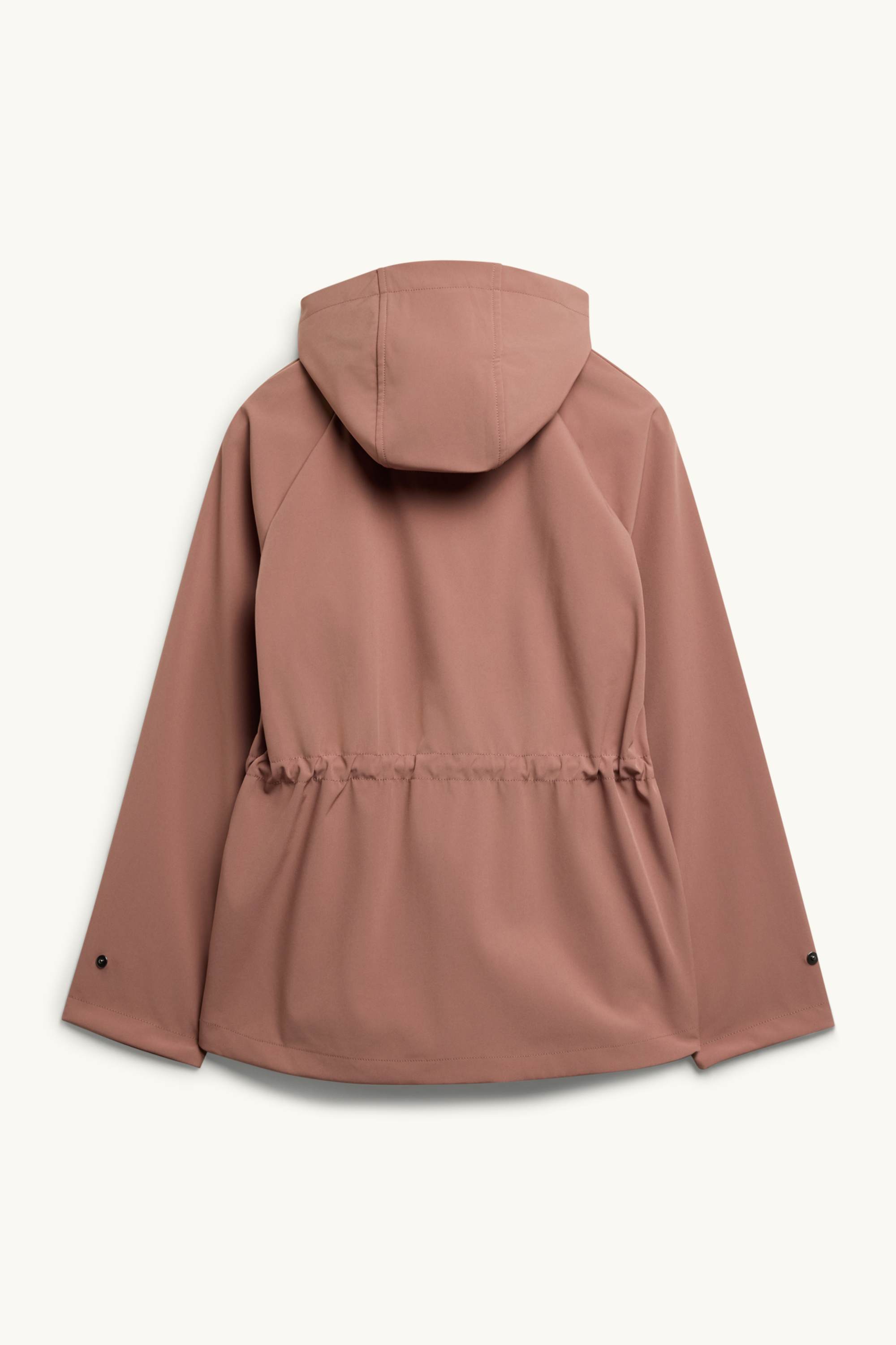 Softshell jacket with hood - water-repellent - 4 Way Stretch salmon coloured