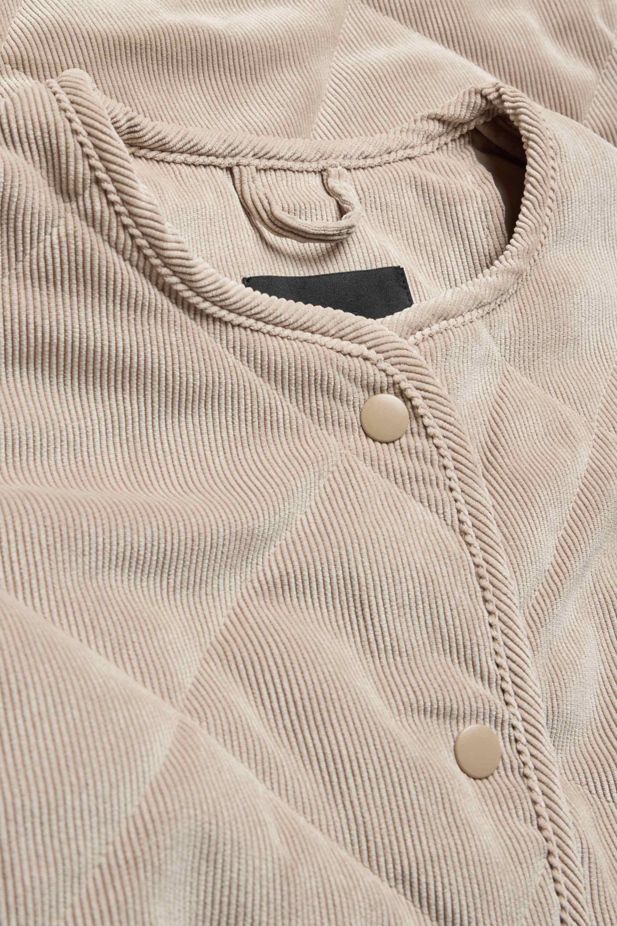 Corduroy quilted jacket light beige