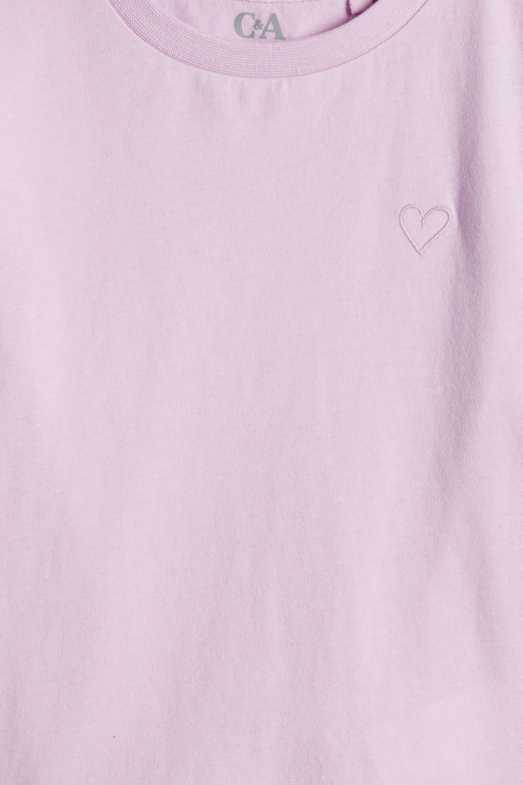 Multipack of 3 - heart - short sleeve T-shirt green / rose