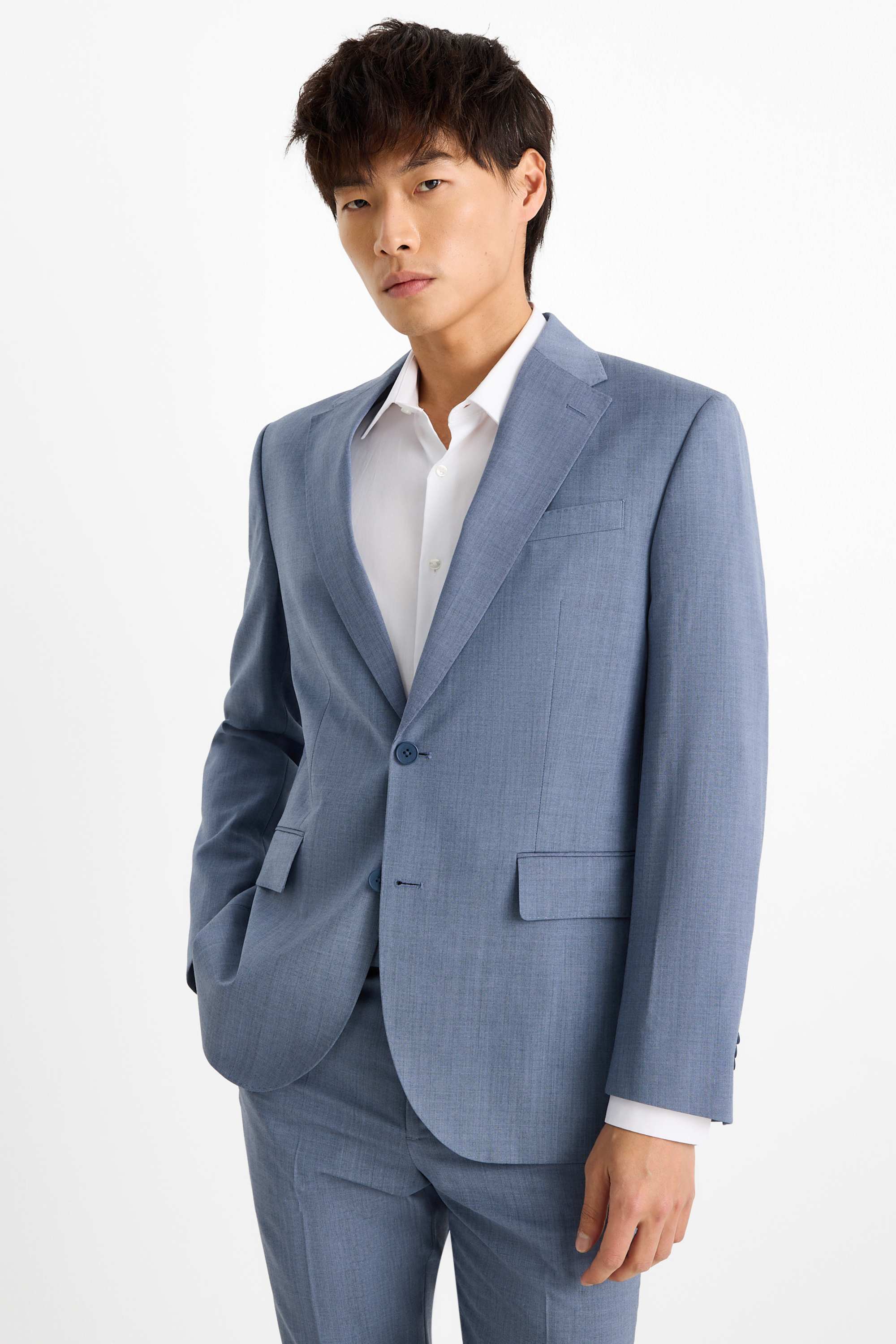 Mix & match tailored wool jacket - regular fit blue