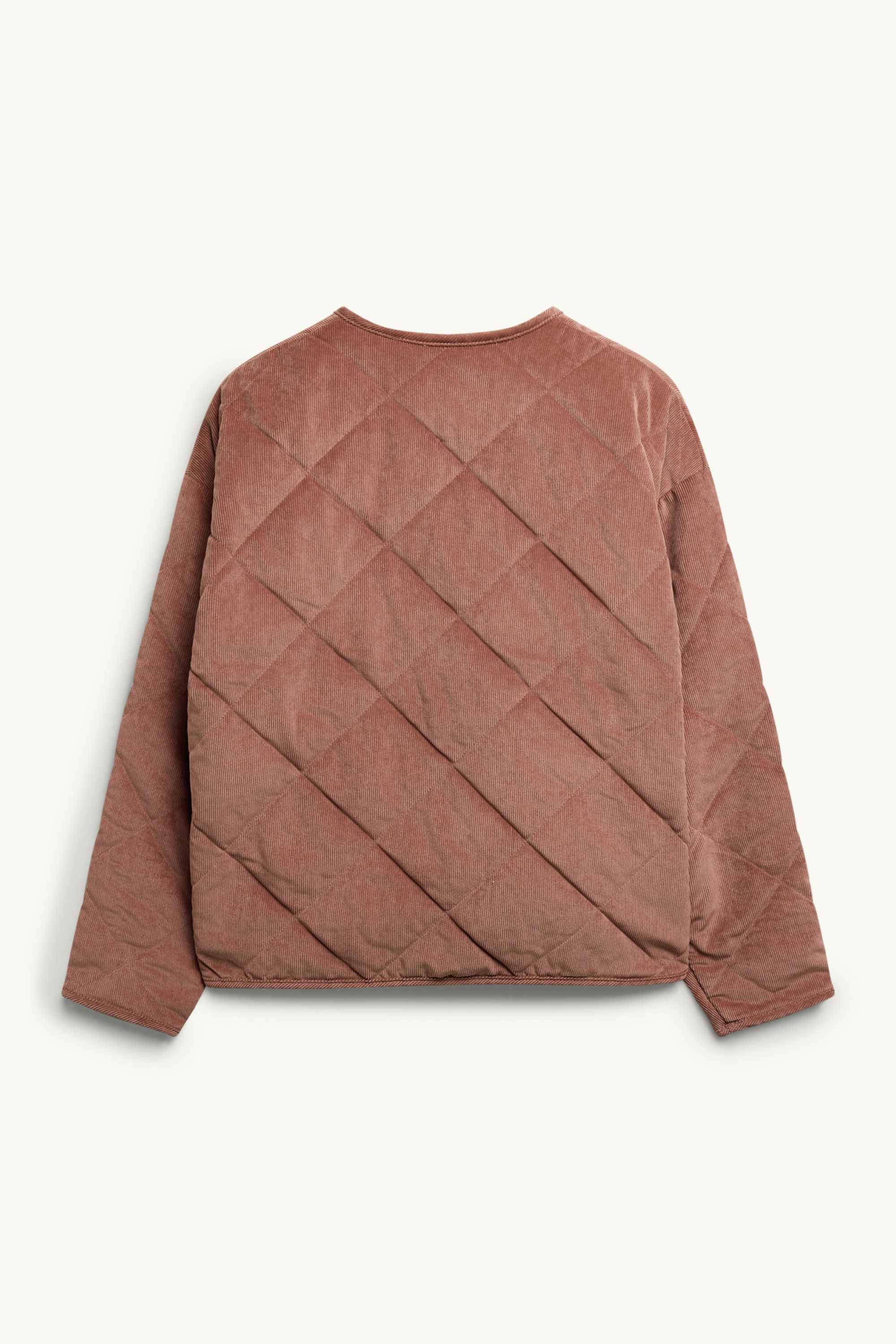 Corduroy quilted jacket rust