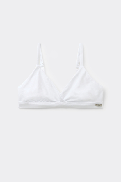 Emma Triangle Bra in Natural Cotton