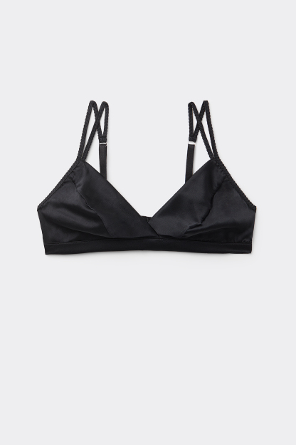 Emma Refined Everyday Bralette Triangle Bra in Silk