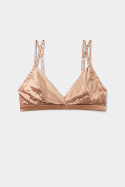 Emma Refined Everyday Bralette Triangle Bra in Silk