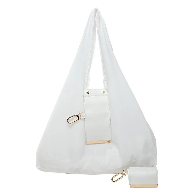 Ins Style Backpack with Keychain Storage, Large Capacity Eco-Friendly Shopping Bag, Hanging Accessory Organizer Bag for Daily Use, Travel and Gym