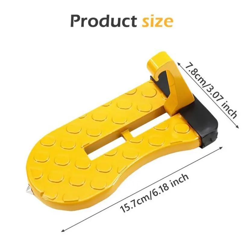 Car Doorstep Vehicle Hooked Folding Ladder Foot Pegs Pedal with Safety Hammer Function for Easy Access to Car Rooftop U Shaped Doorstep Compatible with SUV RV Off-Road