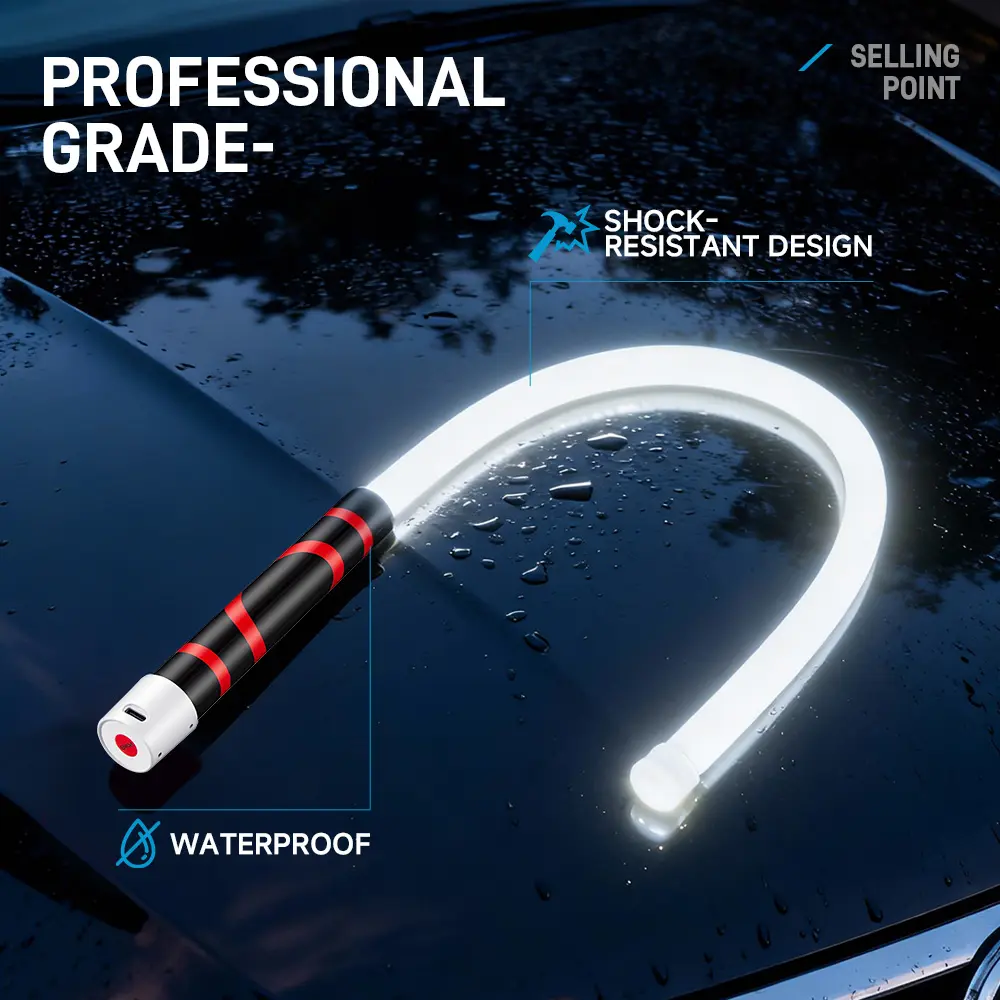Bendable LED Flashlight Stick - 28" Flexible Design, 7-Hour Long Battery Life, High Lumens for Off-Road, Garage Mechanics, and Hard-to-Reach Areas Like Engine Bays fathersdaygift