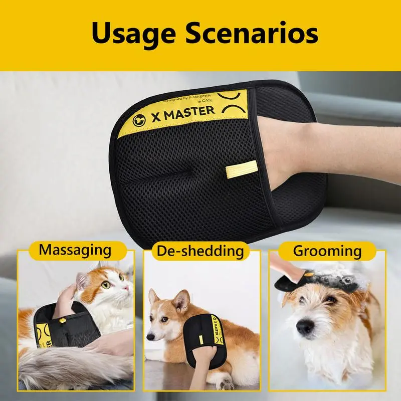 Pet Hair Remover Glove, Electrostatic Removal Gloves for Pet Hair, Pet Hair Remover Gloves for Dog & Cat, Reusable Pet Hair Remover Glove for Carpet, Couch, Clothing, Furniture Static Cling Cat Hair Remover Gloves Shedding Grooming Kit Deshedding Tool
