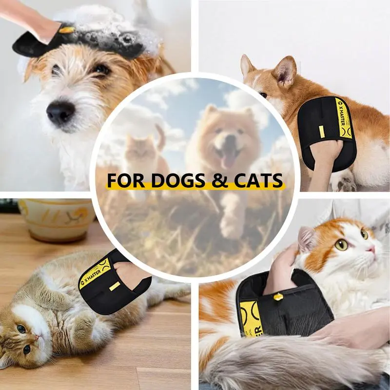 Pet Hair Remover Glove, Electrostatic Removal Gloves for Pet Hair, Pet Hair Remover Gloves for Dog & Cat, Reusable Pet Hair Remover Glove for Carpet, Couch, Clothing, Furniture Static Cling Cat Hair Remover Gloves Shedding Grooming Kit Deshedding Tool