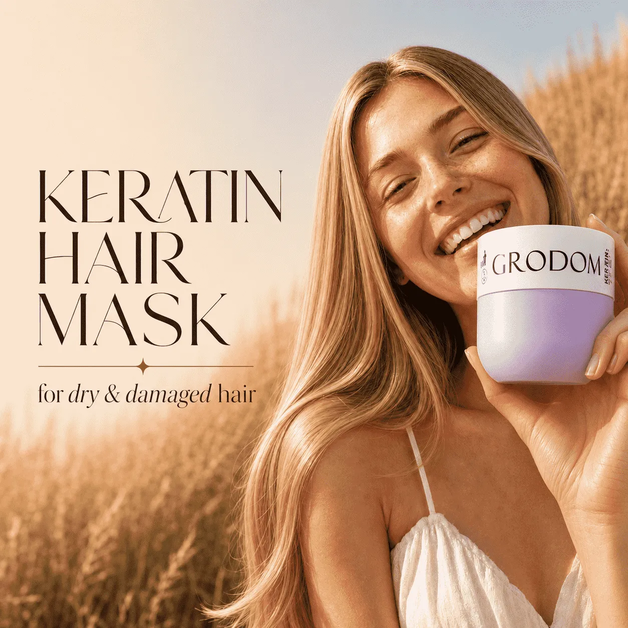 GRODOM Keratin Repair Hair Mask,Deep Conditioning Hair Treatment for Damaged Hair,Anti-Frizz Hydrating Hair Mask for Dry Curly 3A to 4C Hair,Color-Treated Hair Care,Cuticle Sealing Deep Nourishing Hair Repair,Long-lasting RevitaCoco Scent,300ml