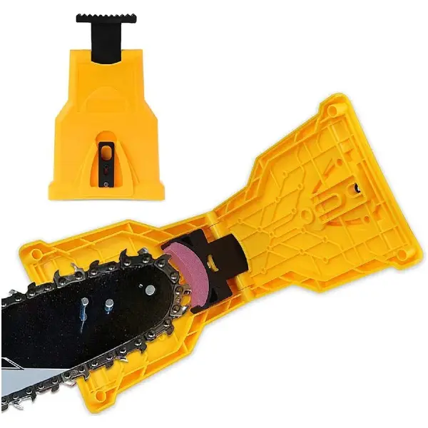 Portable Teeth Chainsaw Sharpener, Proprietary Bar-Mount Chain Saw Fast Sharpening Tool, Fit for 14/16/18/20 Inches Two Holes Chain Saw Bar