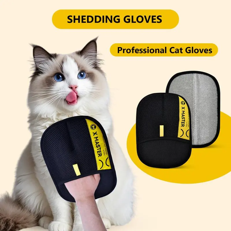 Pet Hair Remover Glove, Electrostatic Removal Gloves for Pet Hair, Pet Hair Remover Gloves for Dog & Cat, Reusable Pet Hair Remover Glove for Carpet, Couch, Clothing, Furniture Static Cling Cat Hair Remover Gloves Shedding Grooming Kit Deshedding Tool