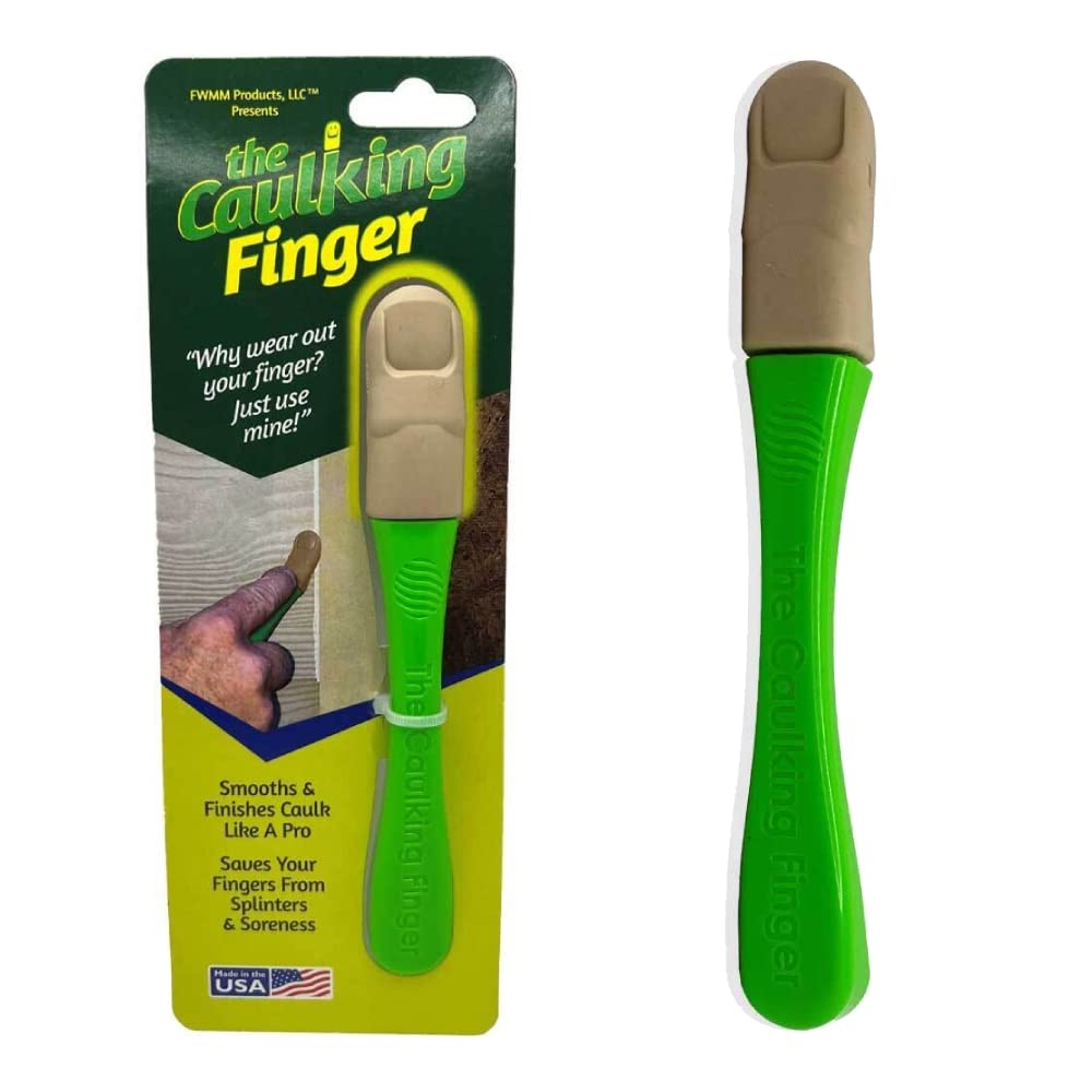 A Caulk Smoothing Tool Providing Smooth Finishing to Caulks Like a Professional. Comfort Grip, Durable and Easy to Use. Saves Your Fingers from Splinters and Soreness