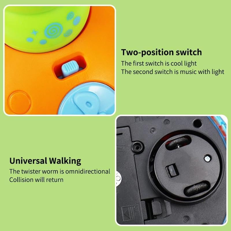 Children's Electric Caterpillar Saxophone Musical Toys, Dancing Saxophone Caterpillar,Baby Sensory Toys with LED Lights for Toddler Boys Girls