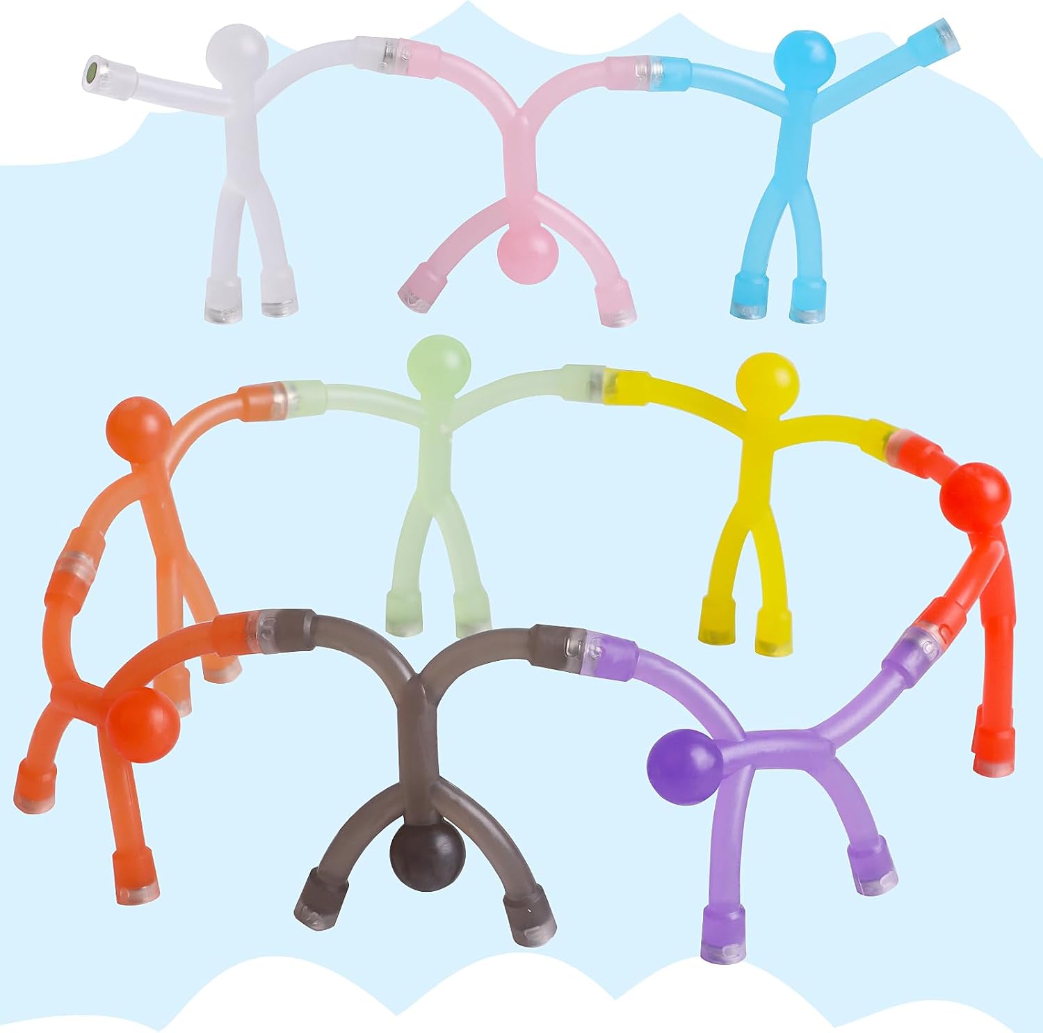 Mini Man Magnetic Toy, Multicolor Humanoid Mini Rubber Magnet Toys Novelty Magnets for Refrigerator Door Office Fun Decorative Decoration