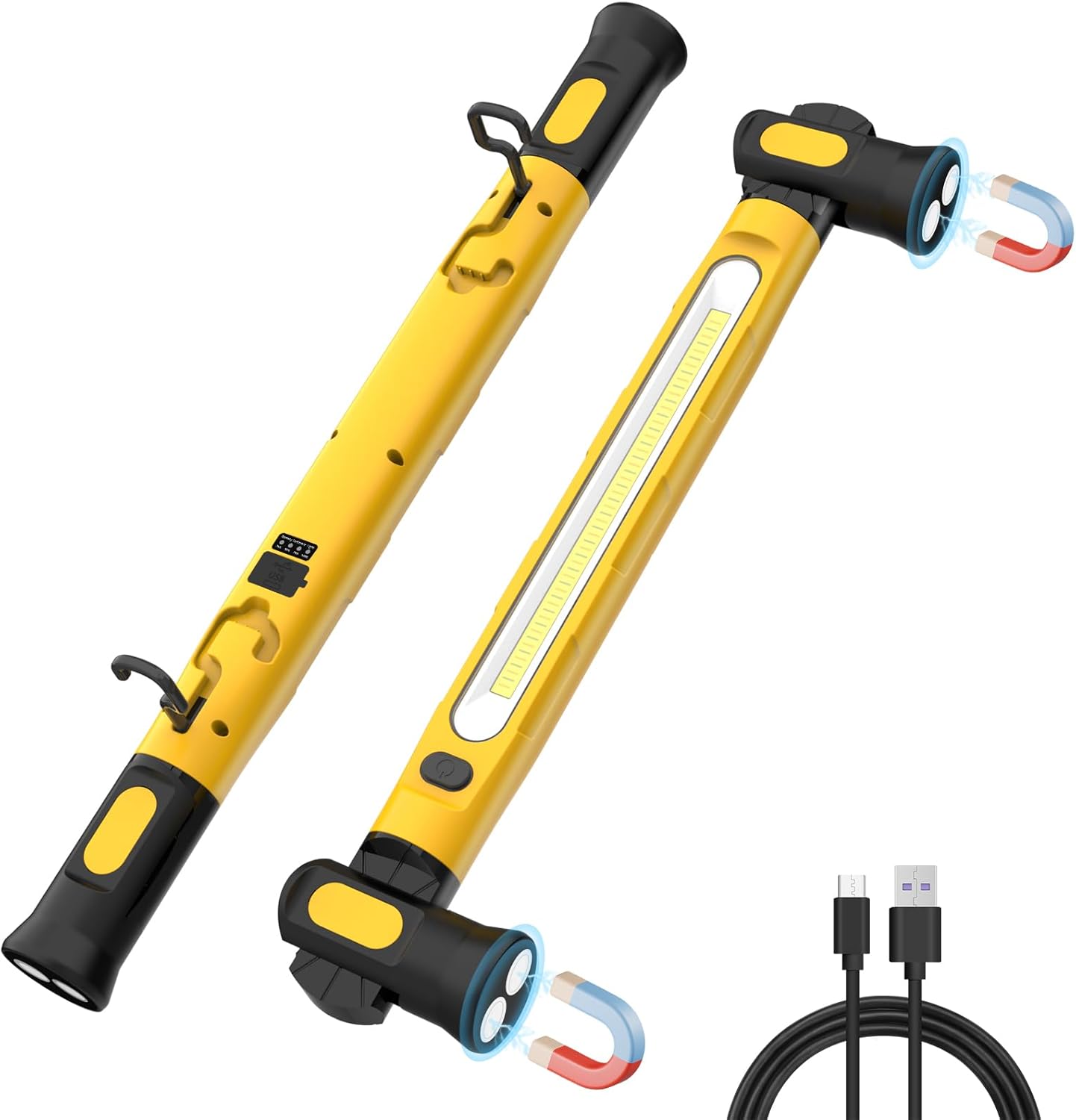 ERAY Magnetic LED Work Light, 6000mAh /3000LM Rechargeable Under Hood Work Light Bar - Mechanic Light with 3 Modes 360° Adjustable Waterproof, Car Repairing Inspection Garage Workshop Emergency