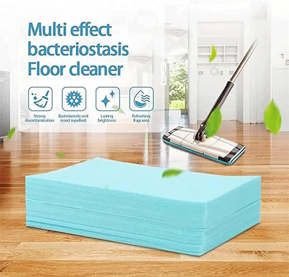 100pcs/package Multi Effect Floor Cleaning Slice,Portable Multi-effect Soluble Floor Cleaner Sheet, for Tile and Plank Flooring Surfaces Concentrate Cleaning Slice