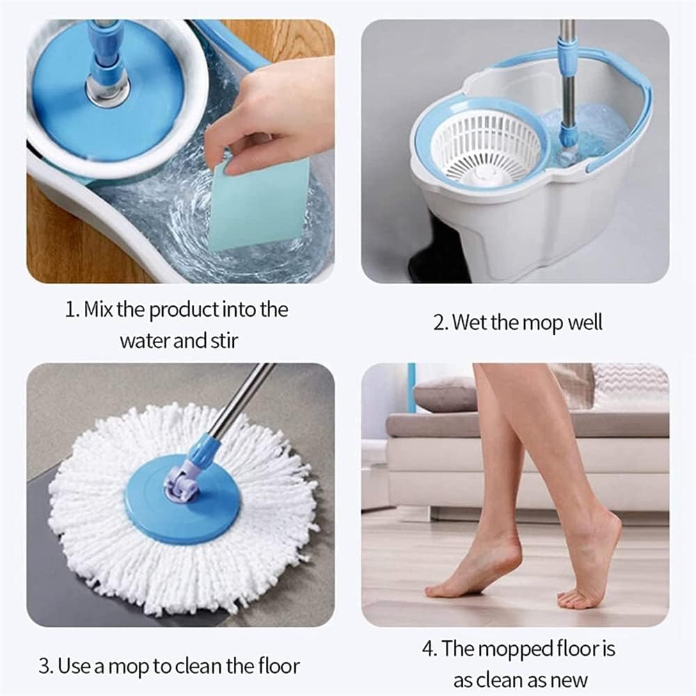 100pcs/package Multi Effect Floor Cleaning Slice,Portable Multi-effect Soluble Floor Cleaner Sheet, for Tile and Plank Flooring Surfaces Concentrate Cleaning Slice