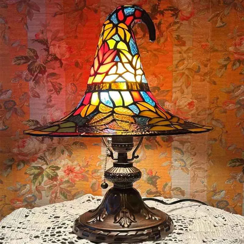 🔥Exclusive Limited Item 👍🔥50%OFF♠️Witch Hat Night Light & Stained Glass Witch Hat Lamp🎁