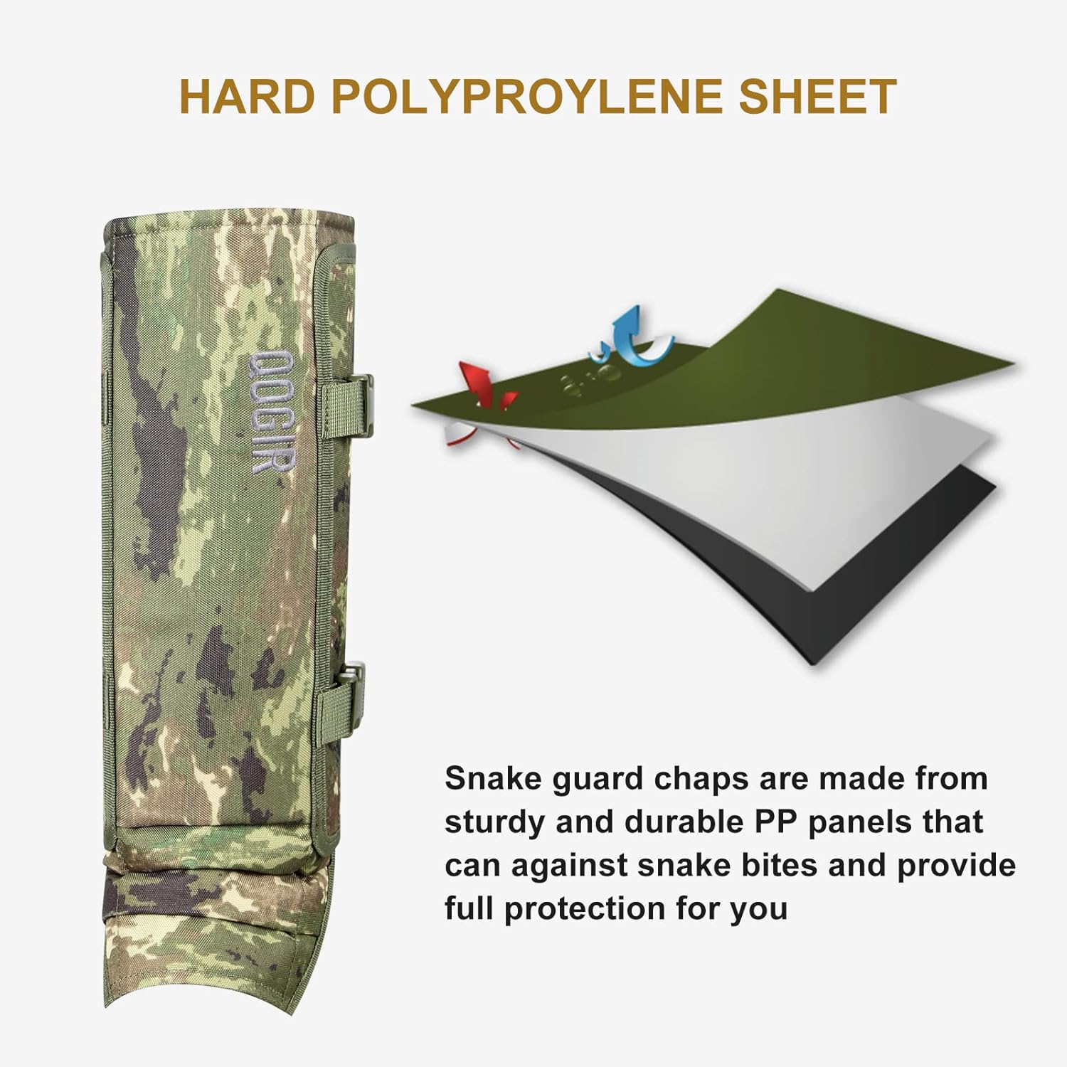 Snake Gaiters/Prevent Cuts for Hunting/Working : Durable Snake Guards, Snake Gaiter Leggings for Men & Women, Snake Bite Protection for Lower Legs, Snake Proof Gaiters with Adjustable Size
