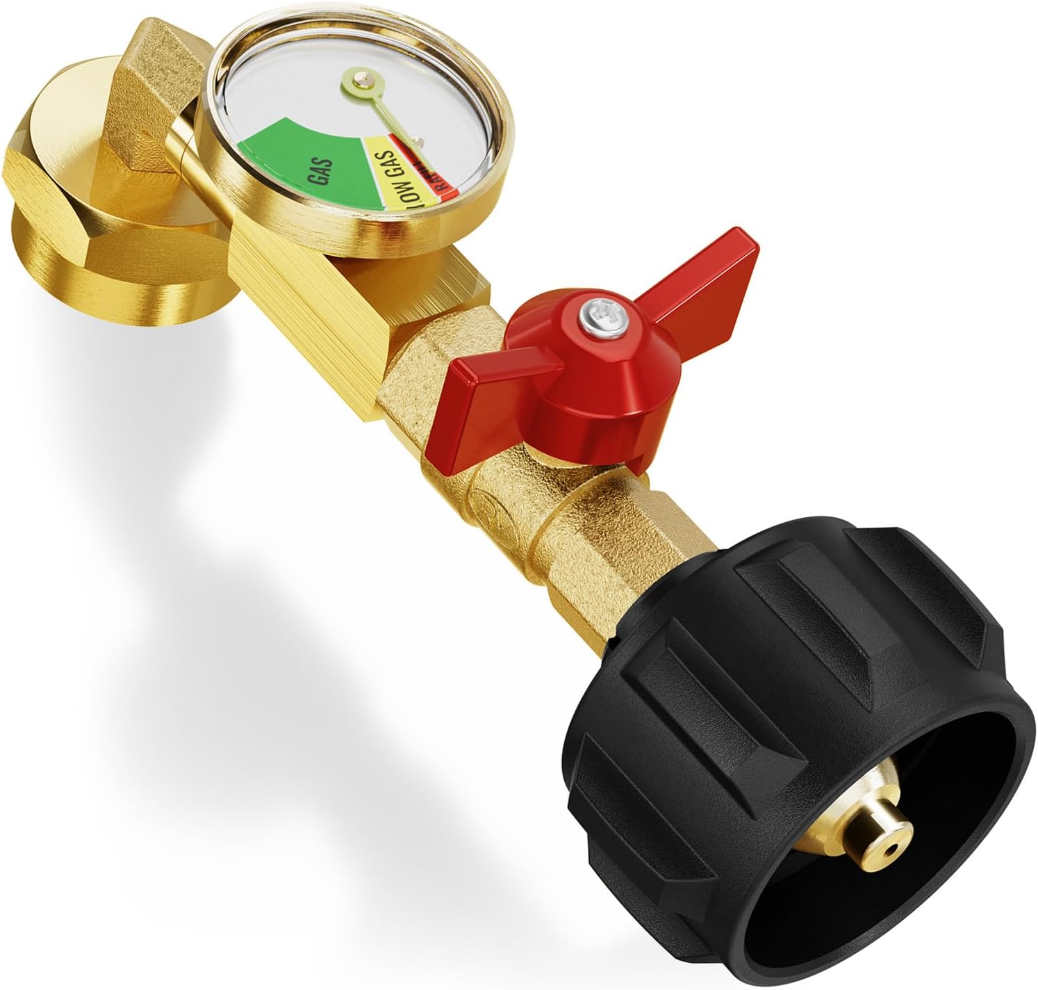Powerful Propane Torch Gun + Coleman Propane Fuel Tank - 16 oz, Green, Steel + Propane Refill Adapter with Valve and Gauge