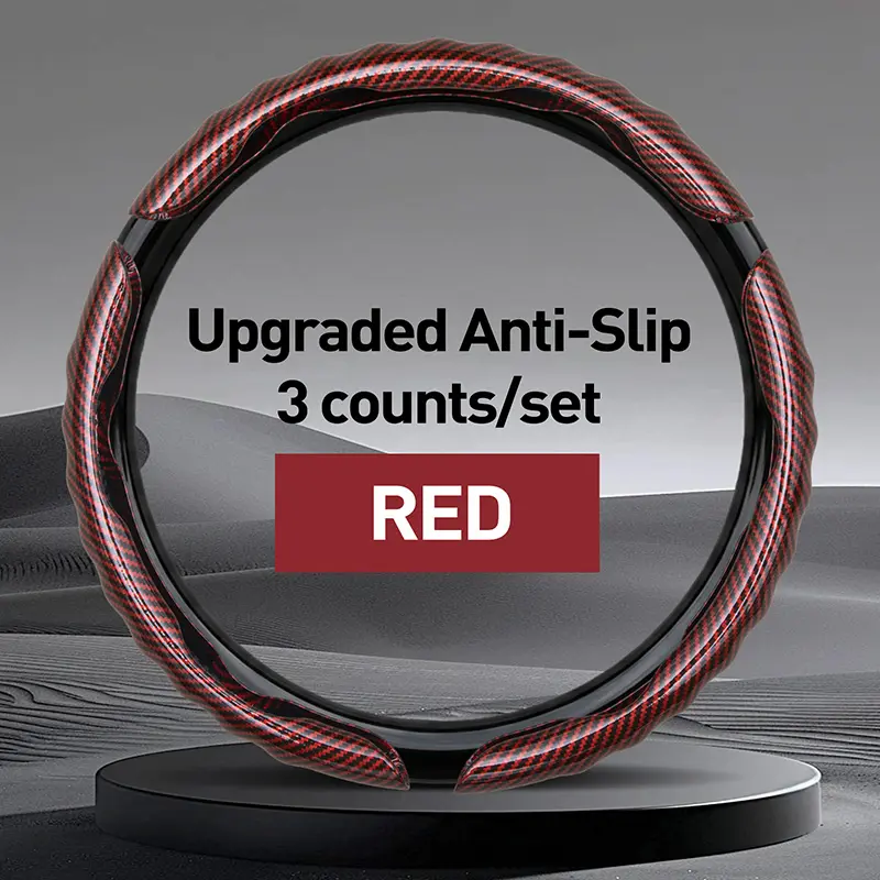 Car Steering Wheel Cover, Non slip Design Steering Wheel Protector, Universal Car Steering Wheel Cover for 15 Inch, Decor Gadgets, Car Accessories, Men Gifts, Car Essentials, Vehicle, for Racing anti slip sport all season use