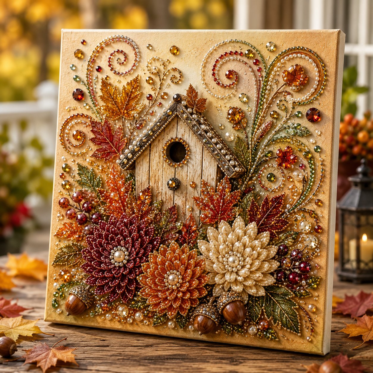 🔥 Last Day 50% OFF - 🍂💎 Autumn Pearl Painting Kit – Relaxing DIY Craft to Create Sparkling Fall Artwork 🖌️