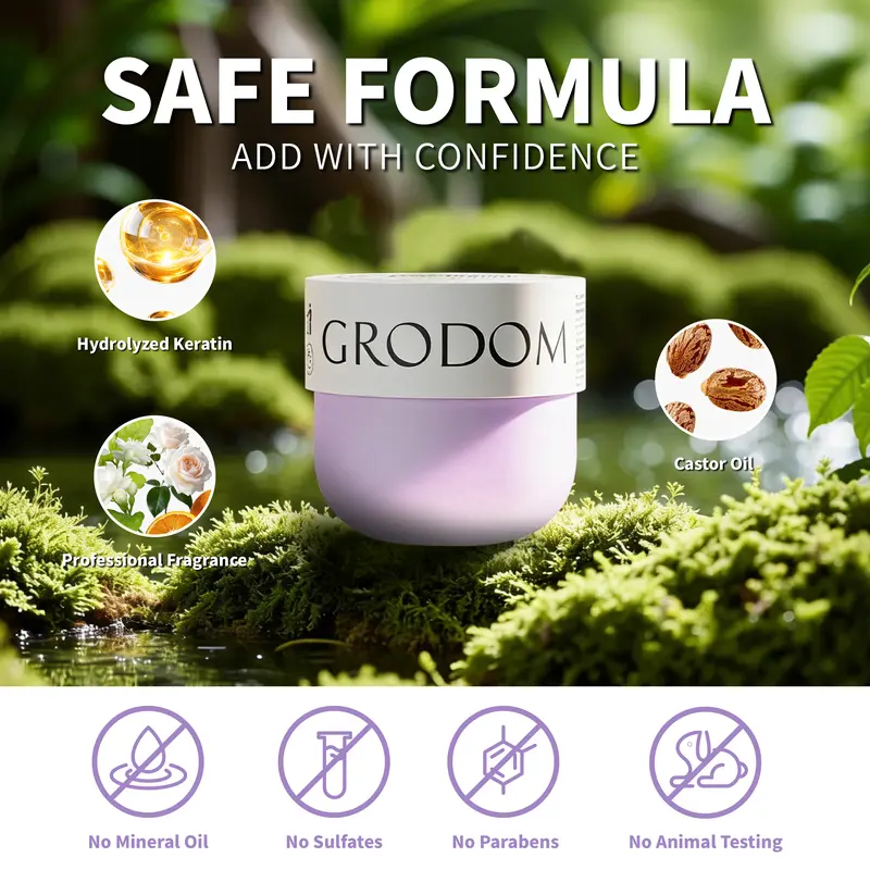 GRODOM Keratin Repair Hair Mask,Deep Conditioning Hair Treatment for Damaged Hair,Anti-Frizz Hydrating Hair Mask for Dry Curly 3A to 4C Hair,Color-Treated Hair Care,Cuticle Sealing Deep Nourishing Hair Repair,Long-lasting RevitaCoco Scent,300ml