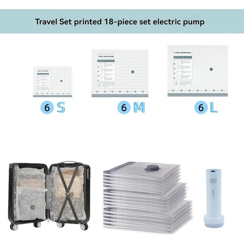 Compact Luggage Space Saver Vacuum Storage Bag For Clothes