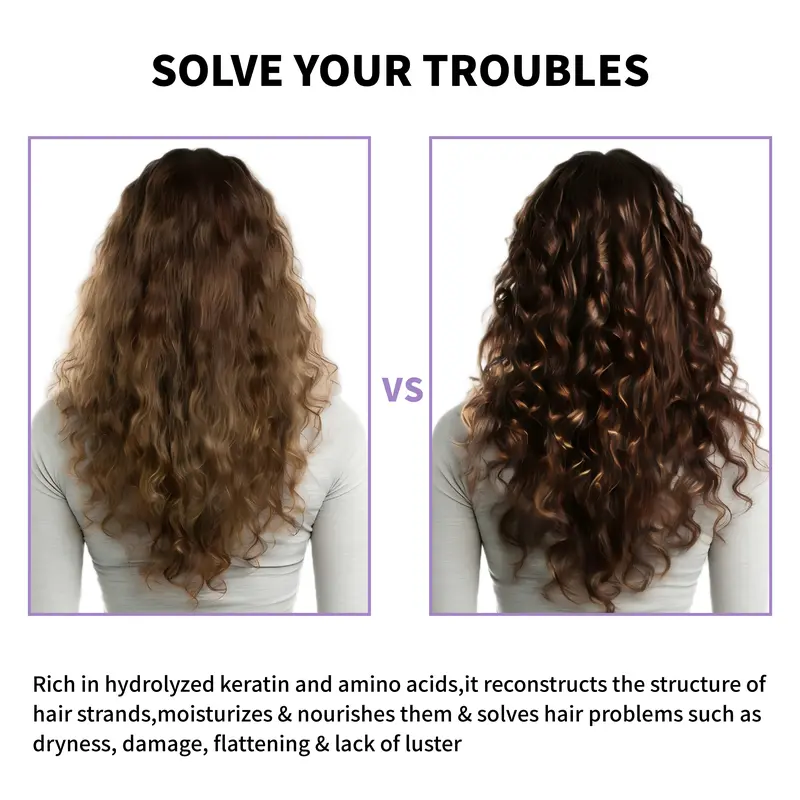 GRODOM Keratin Repair Hair Mask,Deep Conditioning Hair Treatment for Damaged Hair,Anti-Frizz Hydrating Hair Mask for Dry Curly 3A to 4C Hair,Color-Treated Hair Care,Cuticle Sealing Deep Nourishing Hair Repair,Long-lasting RevitaCoco Scent,300ml