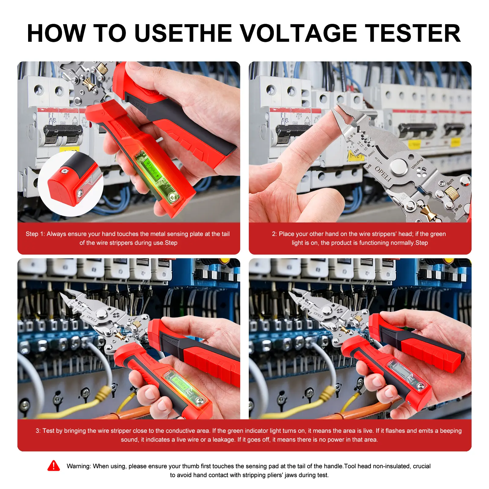 16-in-1 Wire Stripping Pliers, 2026 New Rechargeable Wire Strippers Tool with Voltage Tester&Alarms, Detectable 12-250V, Heavy-Duty Electrical Pliers&Wire Cutters–for Professional and Home Use