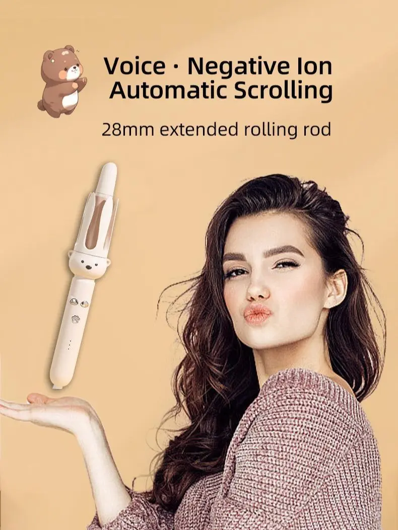 Fully automatic curling stick lazy curling tool electric rotary curler large curling without damaging hair Comfort Hair Curler