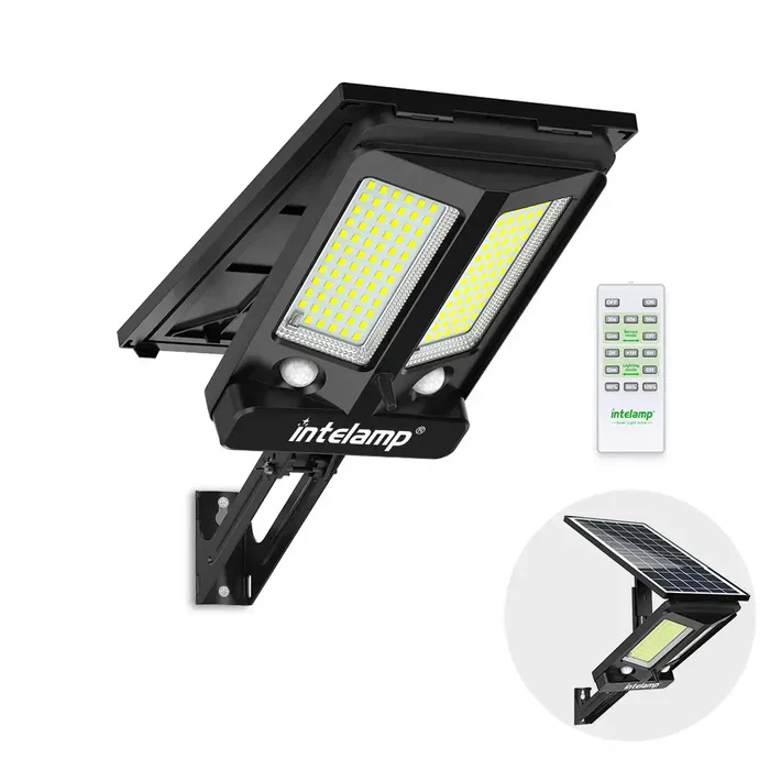 intelamp 1200/3000LM Solar Street Light with Linkable Dual Motion Sensors