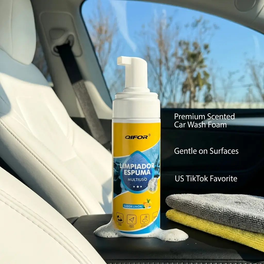 4-in-1 Multi-Enzyme Foam Spray Cleaner - Heavy Duty Deep Cleaning House & Car Detailing Products, Stain Removal for Car Interior & Sofa,outdoorfun Car Detailer