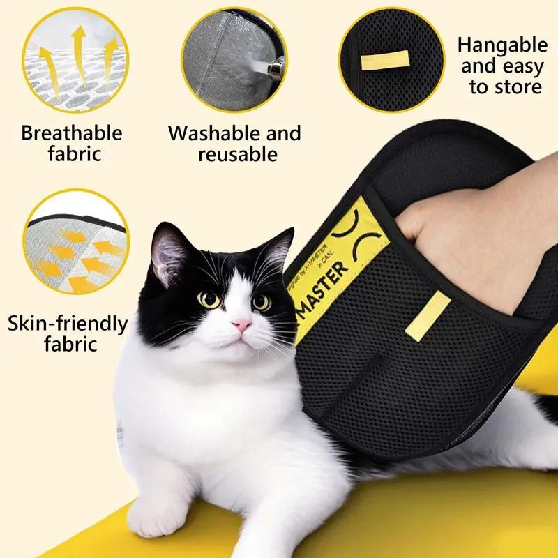 Pet Hair Remover Glove, Electrostatic Removal Gloves for Pet Hair, Pet Hair Remover Gloves for Dog & Cat, Reusable Pet Hair Remover Glove for Carpet, Couch, Clothing, Furniture Static Cling Cat Hair Remover Gloves Shedding Grooming Kit Deshedding Tool
