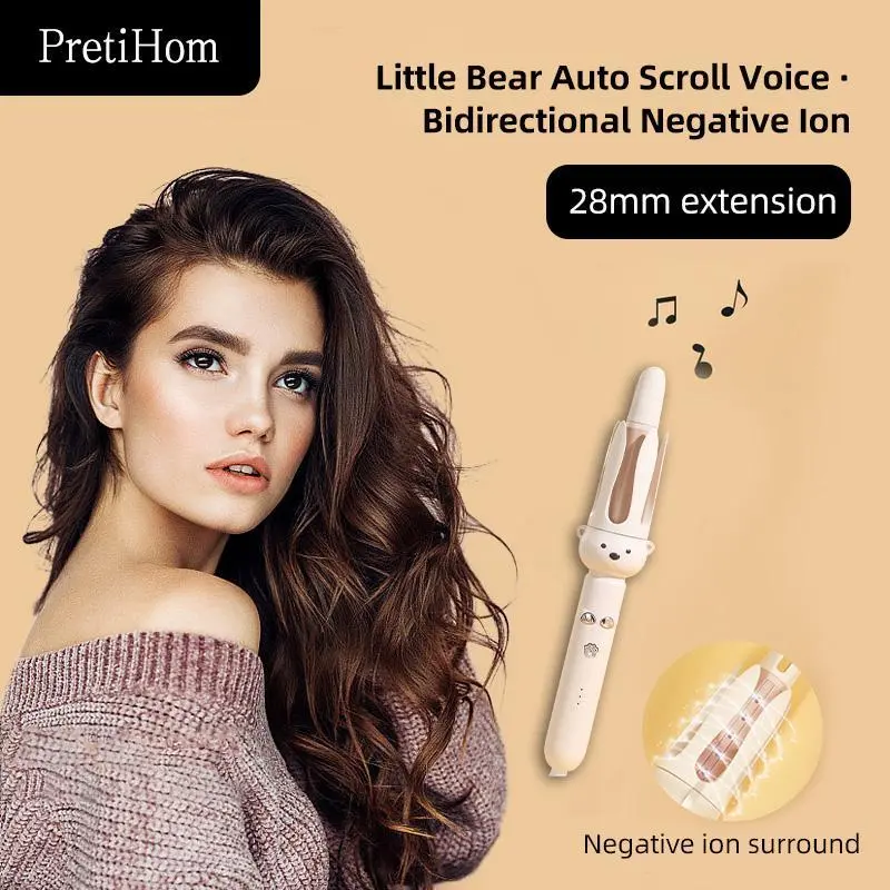 Fully automatic curling stick lazy curling tool electric rotary curler large curling without damaging hair Comfort Hair Curler