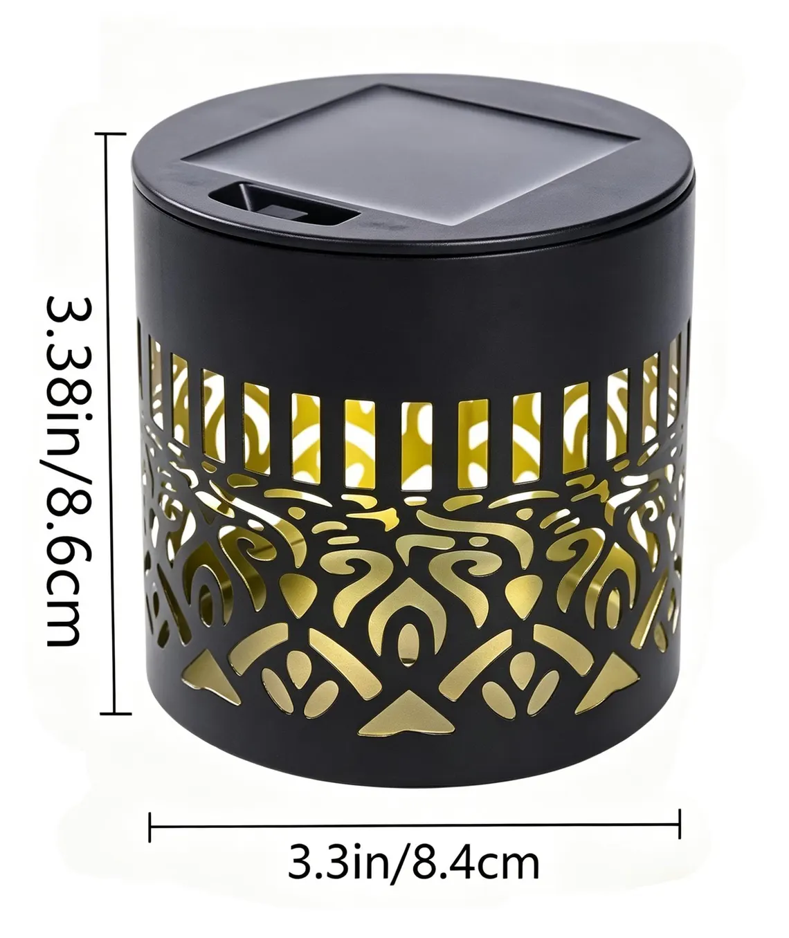 Solar Mandala Wall Light Outdoor Garden Fence Projector Lamp Patio Ambient Decor
