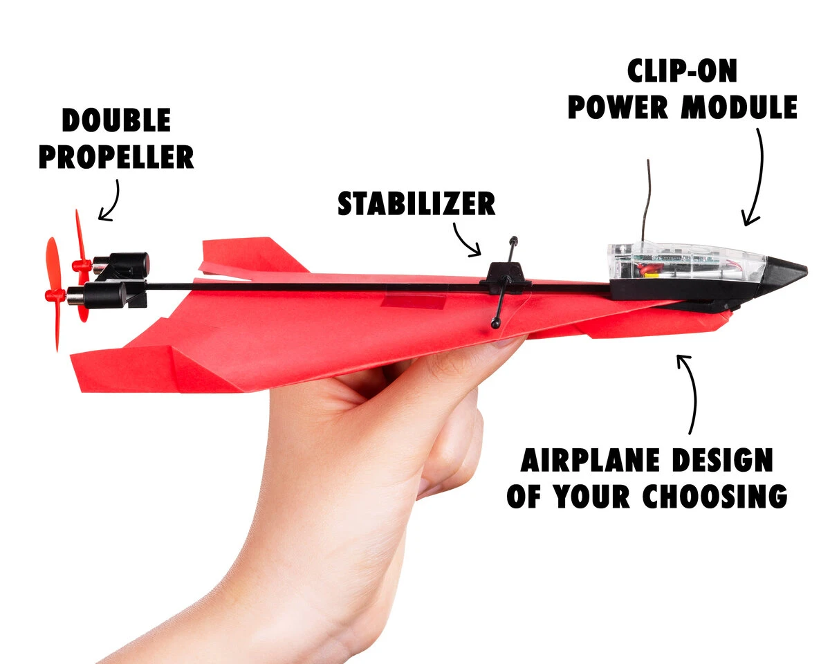 POWERUP 4.0 The Next-Generation Smartphone Controlled Paper Airplane Kit, RC Controlled. Easy to Fly with Autopilot & Gyro Stabilizer. for Hobbyists, Pilots, Tinkerers.