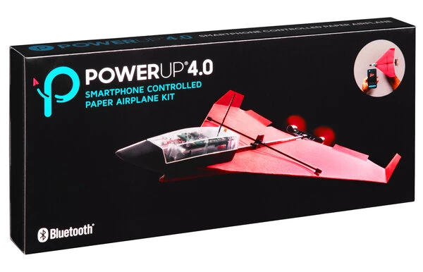 POWERUP 4.0 The Next-Generation Smartphone Controlled Paper Airplane Kit, RC Controlled. Easy to Fly with Autopilot & Gyro Stabilizer. for Hobbyists, Pilots, Tinkerers.