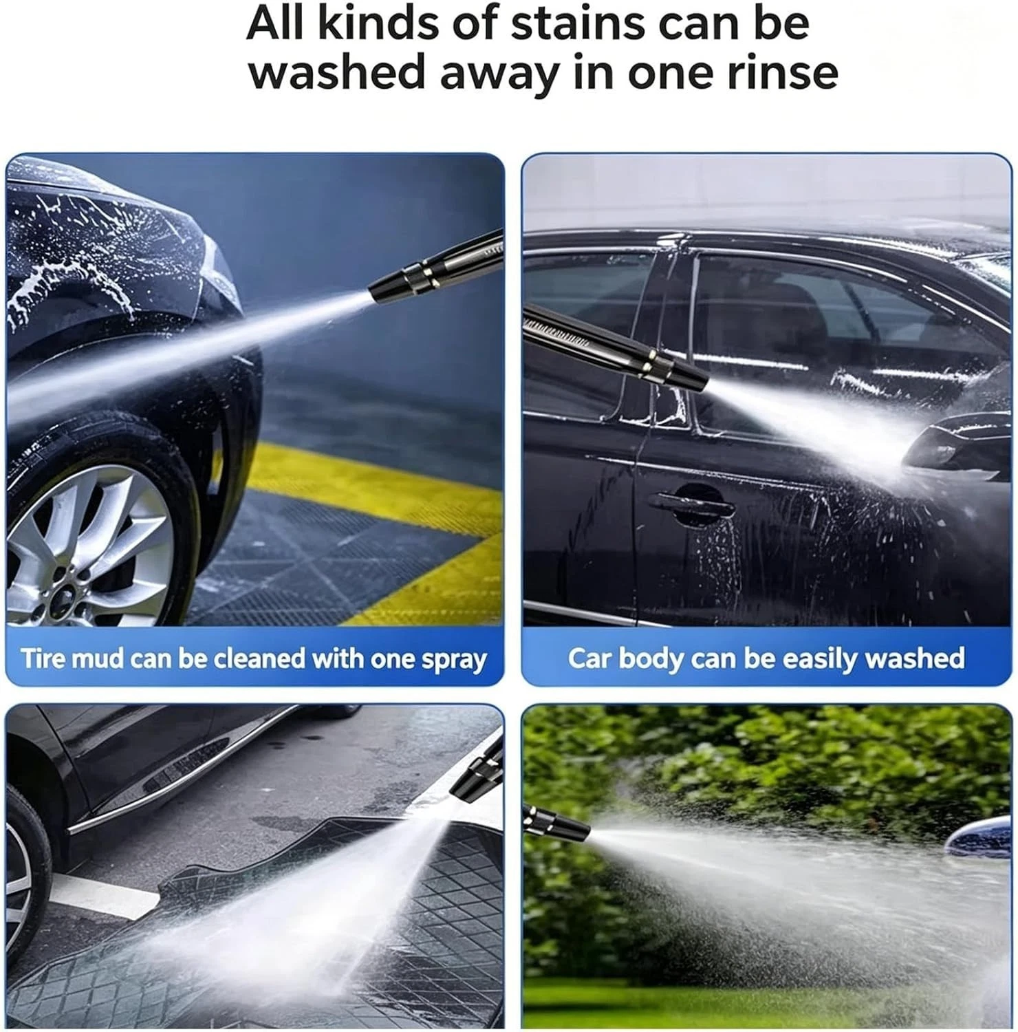 Larnto High Pressure Hose Nozzle Water Gun for Car Wash Garden Pressure Booster
