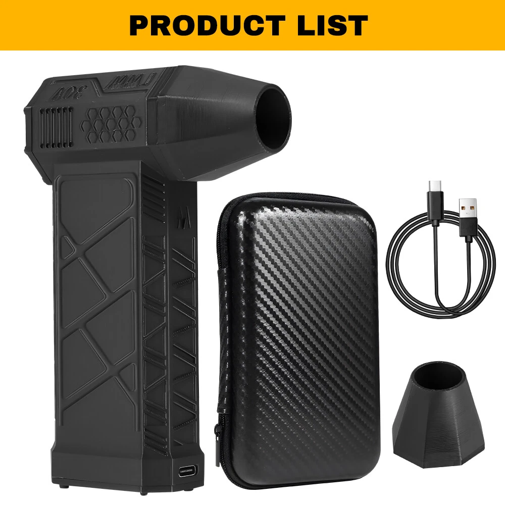 130000RPM Turbo Blower Jet Fan Violent Turbofan Brushless Motor USB Rechargeable